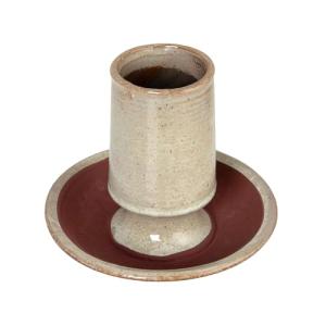 Creative Co-Op Stoneware Match Holder with Striker Plate, Reactive Glaze, Grey (Each One Will Vary)