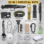 28-in-1-Survival Kits, Gifts for Men Dad Husband Him - Survival Gear and Equipment, Stocking Stuffers for Man Christmas Birthday Gifts, Unique Cool Gadgets for Camping, Hiking, Hunting, Fishing
