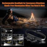 Emergency Radio Hand Crank Solar, 10000mAh/37000mWh Emergency Weather Radio, Hand Crank Solar Radios with NOAA/AM/FM, Rechargeable Headlamp, Thermal Blanket, Survival Bracelet, for Home & Outdoor