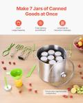 VEVOR Canning Supplies Starter Kit, 9 Pieces Stainless Steel Water Bath Canning Kit for Beginners, Canning Tools Set: Pot, Rack, Lid, Funnel, Tongs, Jar Lifter, Wrench, Magnetic Wand, Bubble Propper