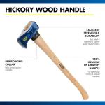 Estwing Maul, 6 lb Head, Wood Splitting Maul with Hickory Wood Handle, Model #62443, 36"