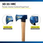 Estwing Maul, 6 lb Head, Wood Splitting Maul with Hickory Wood Handle, Model #62443, 36"