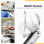 BIBURY Multitool with Pocket Knife, Birthday Gifts for Men, 19-in-1 Stainless Steel Pliers with Scissors, Self-locking Multi tools with EDC Sheath for Home, Camping, Hiking, Survival -BI2038A