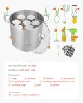 VEVOR Canning Supplies Starter Kit, 9 Pieces Stainless Steel Water Bath Canning Kit for Beginners, Canning Tools Set: Pot, Rack, Lid, Funnel, Tongs, Jar Lifter, Wrench, Magnetic Wand, Bubble Propper