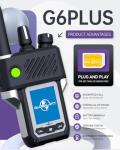 G6Plus PoC Radios Nationwide Coverage - 4G LTE Walkie Talkies with Unlimited Range GPS SOS Metal Body USB-C Charging Pre-Installed SIM Ready to Use (Black)