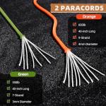 Owldacious Fire Starter Survival Kit – 4 Ferro Rods (4", 3.2", 2×2.4"), 2 Strikers, 2 Tinder Wicks (13" Each), and 2 Paracords (40“ Each). Flint and Steel Emergency Tool.