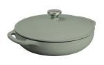 Lodge 3.6 Quart Enameled Cast Iron Covered Casserole with Lid – Dual Handles – Oven Safe up to 500° F or on Stovetop - Use to Marinate, Cook, Bake, Refrigerate and Serve – Desert Sage