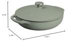 Lodge 3.6 Quart Enameled Cast Iron Covered Casserole with Lid – Dual Handles – Oven Safe up to 500° F or on Stovetop - Use to Marinate, Cook, Bake, Refrigerate and Serve – Desert Sage
