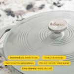 Lodge 3.6 Quart Enameled Cast Iron Covered Casserole with Lid – Dual Handles – Oven Safe up to 500° F or on Stovetop - Use to Marinate, Cook, Bake, Refrigerate and Serve – Desert Sage