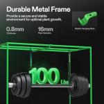 VIVOSUN S425 4x2 Grow Tent, 48"x24"x60" High Reflective Mylar with Observation Window and Floor Tray for Hydroponics Indoor Plant for VS2000