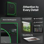 VIVOSUN S425 4x2 Grow Tent, 48"x24"x60" High Reflective Mylar with Observation Window and Floor Tray for Hydroponics Indoor Plant for VS2000