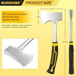 SLNIHAMS 13.5" Camping Hatchet, Forged Carbon Steel Axe with Ergonomic Anti-Slip Grip & Heavy-Duty Oxford Nylon Sheath – Outdoor Survival, Camping, Wood Splitting & Hiking Tool