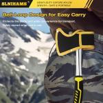 SLNIHAMS 13.5" Camping Hatchet, Forged Carbon Steel Axe with Ergonomic Anti-Slip Grip & Heavy-Duty Oxford Nylon Sheath – Outdoor Survival, Camping, Wood Splitting & Hiking Tool