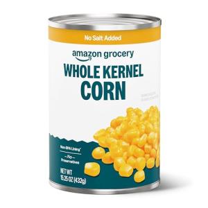 Amazon Grocery, Canned Whole Kernel Corn, No Salt Added, 15.25 Oz (Previously Amazon Fresh, Packaging May Vary)