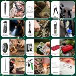 Survival Kit Advent Calendar 2025 for Men - Survival Gear and Supplies 24 Days Christmas Countdown Surprise Gifts for Men Teen, 2025 Xmas Gift Emergency Tools for Outdoor Adventure, Hiking, Hunting