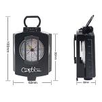 COSTIN Multifunctional Compass, Metal Military Waterproof High Accuracy Compass with Map Measurer, Distance Calculator,Bubble Level Perfect for Outdoor Activities, Matte Black