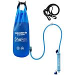 ShuRex Gravity Fed Water Filtration System with Adjustable Tree Strap, 1.5 Gal Large Gravity Bag with Filter Straw, Water Purifier Survival for Travel, Backpacking, and Emergency Preparedness (6L)