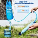 ShuRex Gravity Fed Water Filtration System with Adjustable Tree Strap, 1.5 Gal Large Gravity Bag with Filter Straw, Water Purifier Survival for Travel, Backpacking, and Emergency Preparedness (6L)