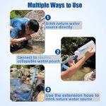 ShuRex Gravity Fed Water Filtration System with Adjustable Tree Strap, 1.5 Gal Large Gravity Bag with Filter Straw, Water Purifier Survival for Travel, Backpacking, and Emergency Preparedness (6L)