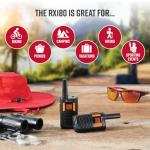 Cobra RX180 Walkie Talkies (2-Pack) – Lightweight, Easy-to-Use Compact Two Way Radios Long Range, 22 Preset Channels, NOAA Weather Alerts, VOX Feature, LED Flashlight (Orange/Black)