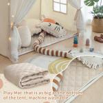 Kids Play Tent with Padded Mat, Kids Tents Indoor Playhouse for Toddler, Large Princess Castle Pompoms Play House Tent for Girl Bed Tents Toys for Boys Girl Birthday, Christmas House Gift