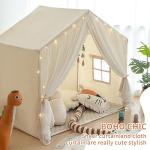 Kids Play Tent with Padded Mat, Kids Tents Indoor Playhouse for Toddler, Large Princess Castle Pompoms Play House Tent for Girl Bed Tents Toys for Boys Girl Birthday, Christmas House Gift