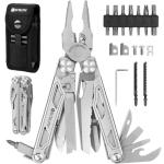 BIBURY Multitool Pliers Pro BI2045, Foldable Multitools with Replaceable Wire Cutters and Saw, Stainless Steel Multi Tool w/Upgraded Scissors and Screwdriver Set, Ideal for Camping, Hiking, Survival