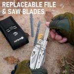 BIBURY Multitool Pliers Pro BI2045, Foldable Multitools with Replaceable Wire Cutters and Saw, Stainless Steel Multi Tool w/Upgraded Scissors and Screwdriver Set, Ideal for Camping, Hiking, Survival