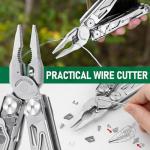 BIBURY Multitool Pliers Pro BI2045, Foldable Multitools with Replaceable Wire Cutters and Saw, Stainless Steel Multi Tool w/Upgraded Scissors and Screwdriver Set, Ideal for Camping, Hiking, Survival