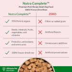 ULTIMATE PET NUTRITION Nutra Complete, 100% Freeze Dried Veterinarian Formulated Raw Dog Food with Antioxidants Prebiotics and Amino Acids, (1 Pound, Pork)