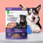 ULTIMATE PET NUTRITION Nutra Complete, 100% Freeze Dried Veterinarian Formulated Raw Dog Food with Antioxidants Prebiotics and Amino Acids, (1 Pound, Pork)