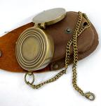 ANTIQUANA Brass Compass Unique Print Go Confidently Quote Compass With Leather Case Antique Brass Compass With Chain A Great Gift Item For Your Loved Ones Hikers And Traveler By