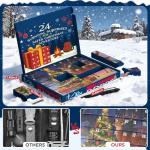 Advent Calendar 2025 Survival Kit Advent Calendar for Adults, 24 Day Christmas Countdown with Outdoor Tools, Emergency Gear and Gift Box for Men, for Adventure Lovers