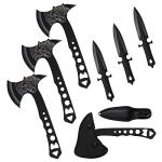 Throwing Knives Throwing Axes and Tomahawks 3 Pack Set with Bottle Opener and Nylon Sheath, 10in Axe Throwing Game for Backyard Competition and Recreation