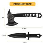 Throwing Knives Throwing Axes and Tomahawks 3 Pack Set with Bottle Opener and Nylon Sheath, 10in Axe Throwing Game for Backyard Competition and Recreation