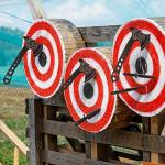 Throwing Knives Throwing Axes and Tomahawks 3 Pack Set with Bottle Opener and Nylon Sheath, 10in Axe Throwing Game for Backyard Competition and Recreation