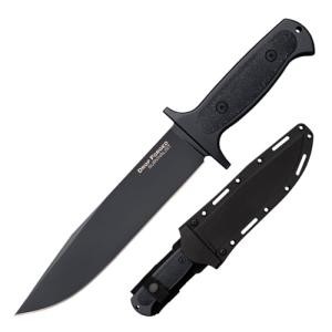Cold Steel Drop Forged Survivalist 8" 52100 High-Carbon Steel Clip Point Fixed Blade EDC Tactical Hunting Utility Knife, 5" Ergonomic Handle, Weather-Resistant Secure-Ex Sheath