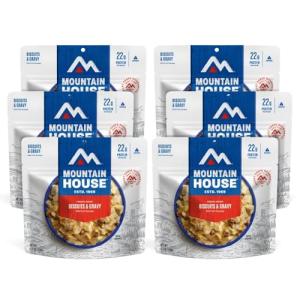 Mountain House Biscuits & Gravy | Freeze Dried Backpacking & Camping Food | 6-Pack