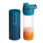 GRAYL UltraPress Water Purifier & Filter Bottle for Hiking, Backpacking, and Travel (Forest Blue)