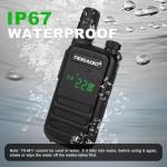 TIDRADIO TD-M11 Walkie Talkies Waterproof IP67 FRS Long Range Two Way Radio with LED Display,NOAA Weather,Walky Talkiy for Industry, Security Work (2 Pack)