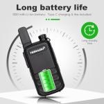 TIDRADIO TD-M11 Walkie Talkies Waterproof IP67 FRS Long Range Two Way Radio with LED Display,NOAA Weather,Walky Talkiy for Industry, Security Work (2 Pack)