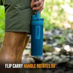 GRAYL UltraPress Water Purifier & Filter Bottle for Hiking, Backpacking, and Travel (Forest Blue)