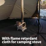 Naturehike Ranch Fire Teepee Tent, Hot Tents with Stove Jack, 4-6 Person Waterproof Windproof 4 Season Tent, Cold Weather Winter Tents for Camping