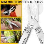 BIBURY Mini Multitool Pliers BI2051A, Mini Pocket Pliers with Window Breaker, Seat Belt Cutter, Bottle Opener for Outdoor Survival, EDC Multi Tool with Pocket Clip, Gifts for Men and Women