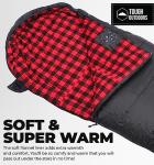 Tough Outdoors All Season Extra Large Sleeping Bag - Adult Sleeping Bag Camping & Backpacking - Cold, Warm Weather & Summer Sleeping Bag - Lightweight Waterproof Compact Sleep Bag w/Compression Sack