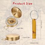 flintronic Camping Survival Compass, Waterproof Pocket Compass, with Luminous Function, for Hiking Camping Hunting Outdoor Military Navigation Tool