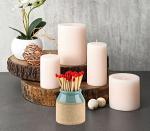 dgudgu Match Cloche Decorative Matches Jar with Match Striker Set of 2 Mini Pottery Match Holder with Striker