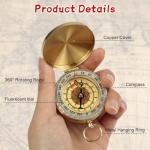 flintronic Camping Survival Compass, Waterproof Pocket Compass, with Luminous Function, for Hiking Camping Hunting Outdoor Military Navigation Tool