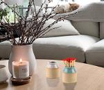 dgudgu Match Cloche Decorative Matches Jar with Match Striker Set of 2 Mini Pottery Match Holder with Striker