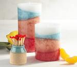 dgudgu Match Cloche Decorative Matches Jar with Match Striker Set of 2 Mini Pottery Match Holder with Striker